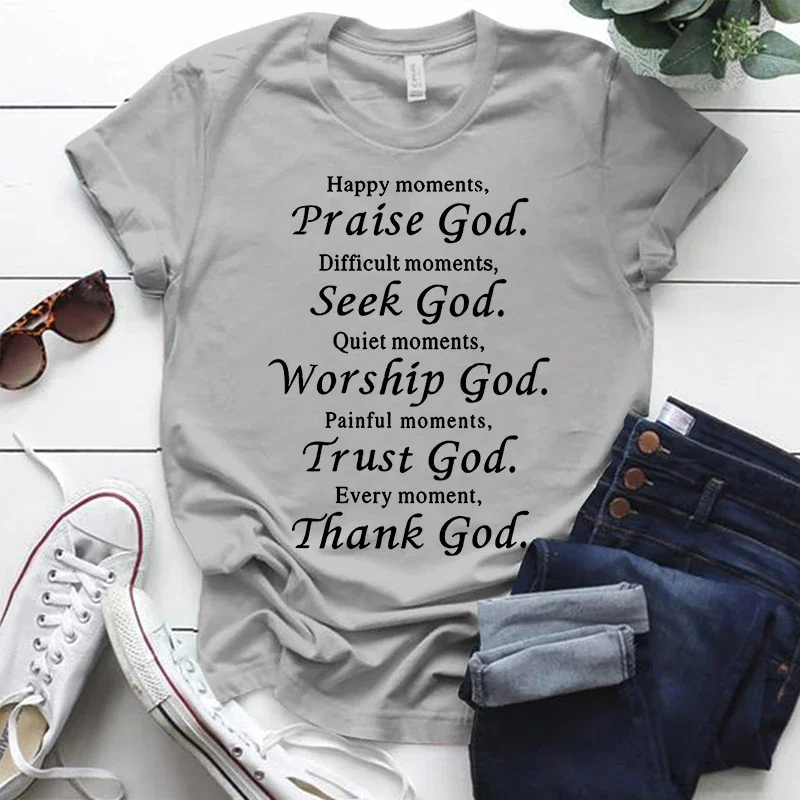 Camiseta de moda Thanks God PARA hombre y mujer, camisa de manga corta cristiana, camisetas de fe, camisetas de Dios, camisas Unisex de Jesús,