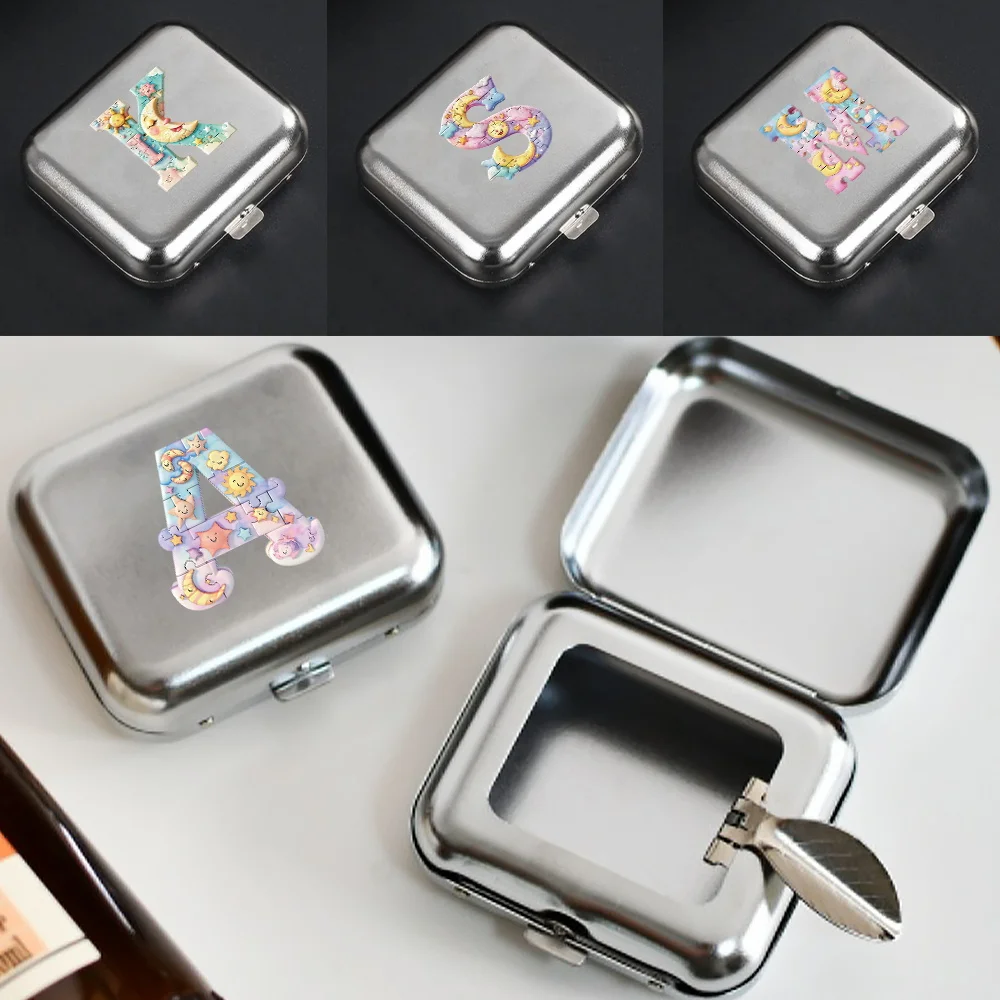 

Stylish Pocket Ashtray Container Automatic Pop-Up Cigarette Butt Tray Creative Car Cigarette Ash Container Saw Puzzle Pattern