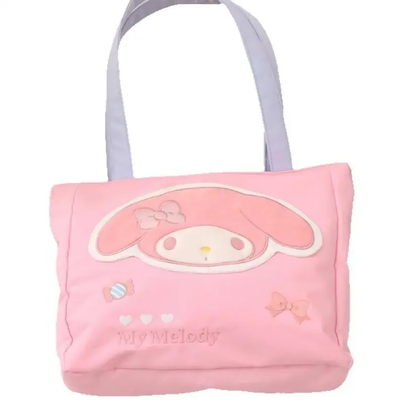 حقيبة كروس جديدة بكتف واحد مطرزة كورومي هالو كيتي محمولة ذات سعة كبيرة سينامورول كاواي ماي ميلودي