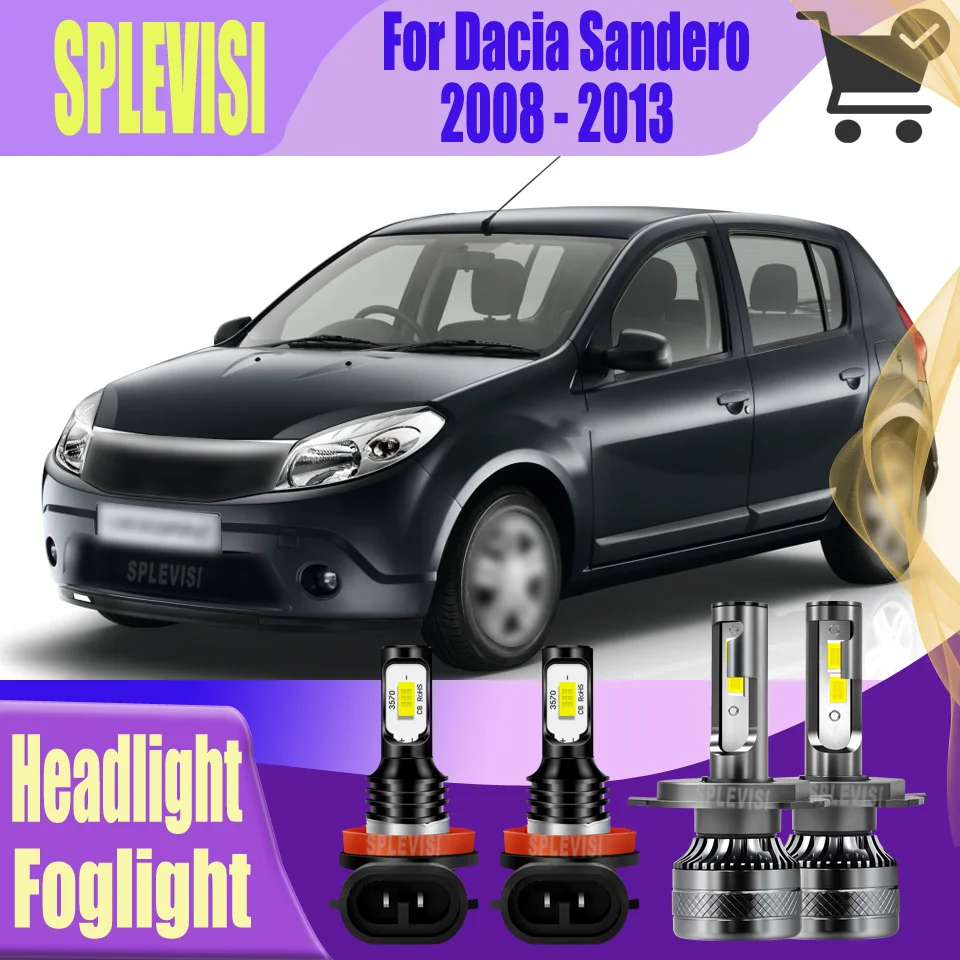 

Headlight FogLight Suit H4/H11 Lifetime over 50000hrs Night driving safety For Dacia Sandero 2008 2009 2010 2011 2012 2013