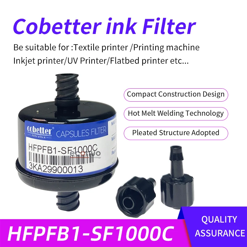 

Оригинальный капсульный фильтр Cobetter, 10 микрон, двусторонний фильтр HFPFB1-SF1000C для струйного принтера, УФ-планшетный машинный чернильный фильтр 10 мкм