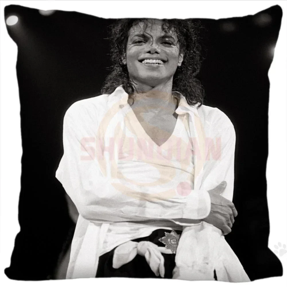 Custom Super Star Michael Jackson Square Pillowcases Zipper Fashion Custom Pillow Case 35x35cm 45x45cm Drop Shipping