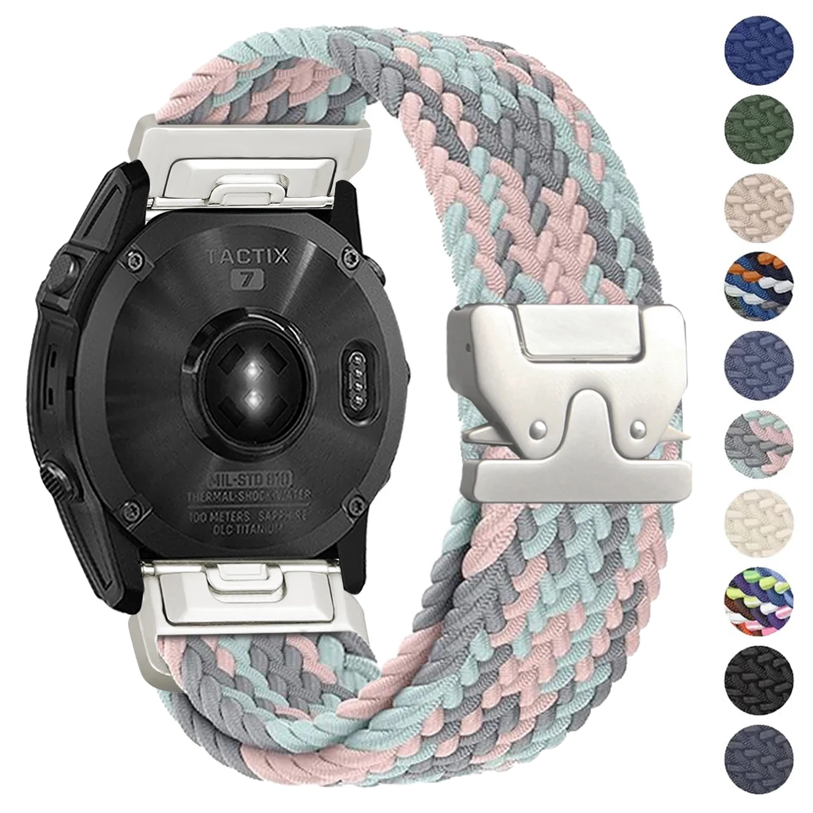 Quick Fit Strap 26 22 20mm for Garmin Fenix 8 7 Pro 7S 6X 6 5Plus Nylon bracelet correa Quatix 8 Tactix8 Fenix 8 43/47/51mm Band
