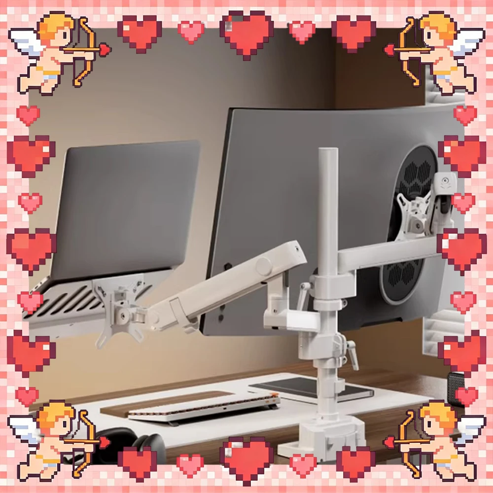 

Brateck E500pd-2 Display Bracket Up And Down Double Screen Six-Axis Linkage Computer Display Screen Bracket 360 Screen Rotation