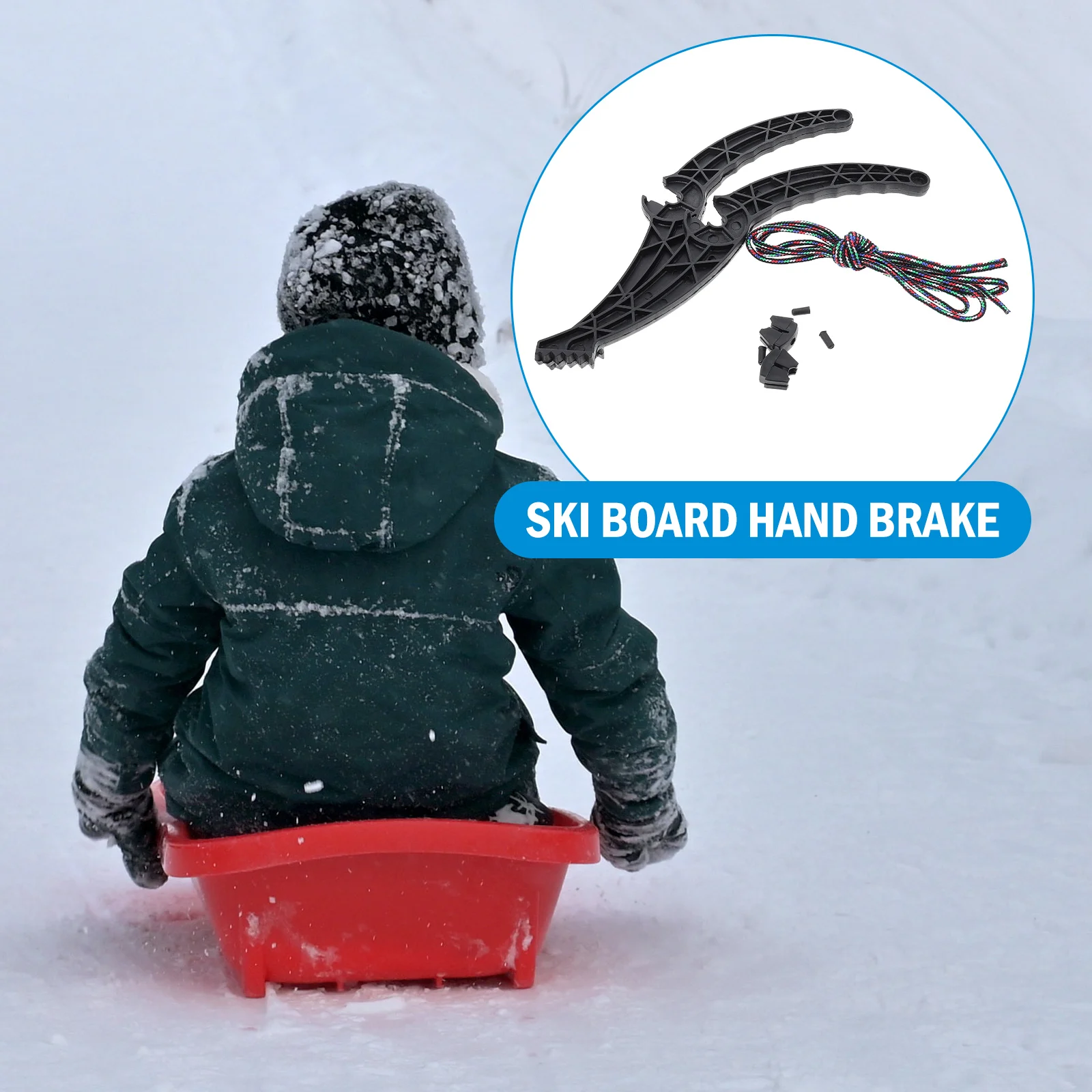 

Ski Brake Pads H Plastic Snowboard Anti slip Lever Sled Accessory Easy Install Safe Use Snow Sleds Brake Lever
