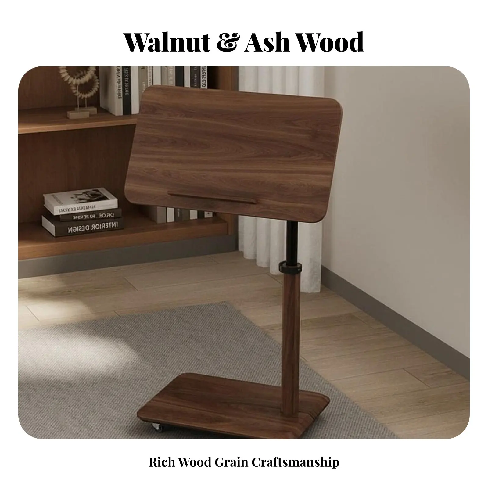 

Откидной C-образный приставной столик с регулируемой высотой, вращающийся на 360 градусов, компактный дизайн для жильцов квартир