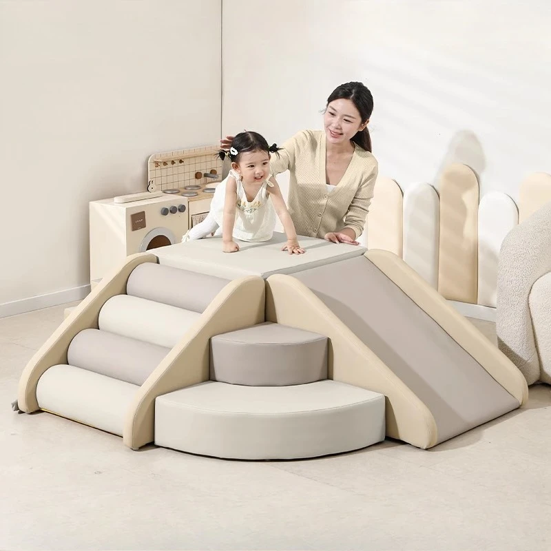 

Toddler Soft Climbing Slide Kids Playset Indoor Outdoor Baby Sensory Motor Skills Montessori Play Tobogan Piscina Household