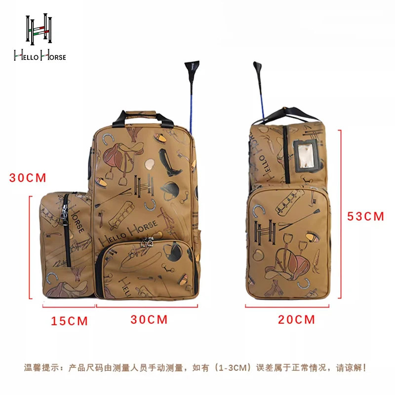 حقيبة ظهر هالو هورس على الطراز الإيطالي للفروسية ذات سعة كبيرة لمعدات الفروسية وحقيبة كتف لملابس الفروسية #5