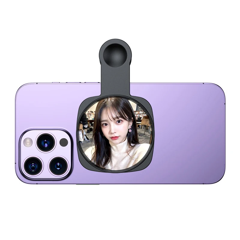 Smartphone Camera Mirror Reflection Clip Kit Portable Mobile Phone Camera Mirror Clip With Storage Bag Phone Rear Selfie Mirror