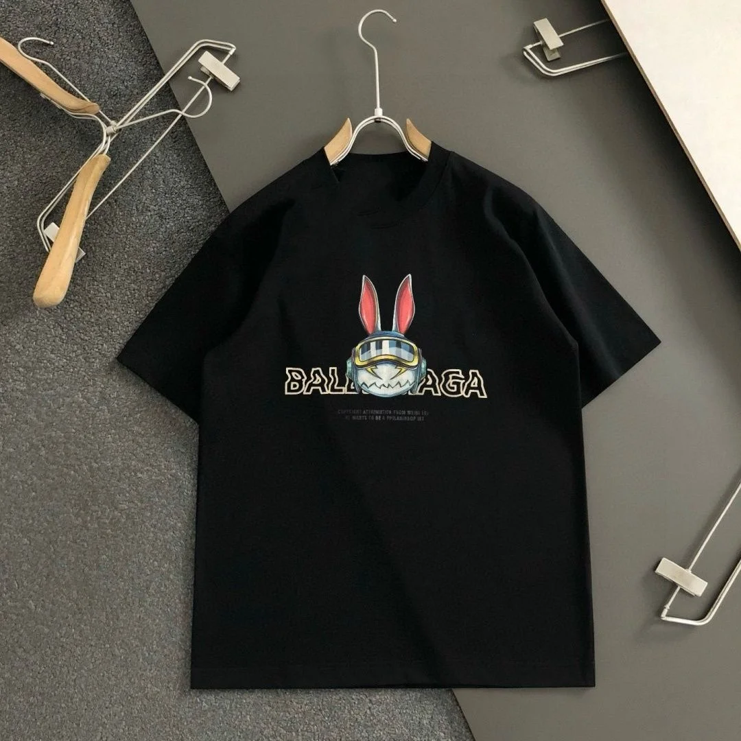 

Весна/Лето 2026, футболка с короткими рукавами, хлопок, роскошная, высокое качество, с принтом, лето