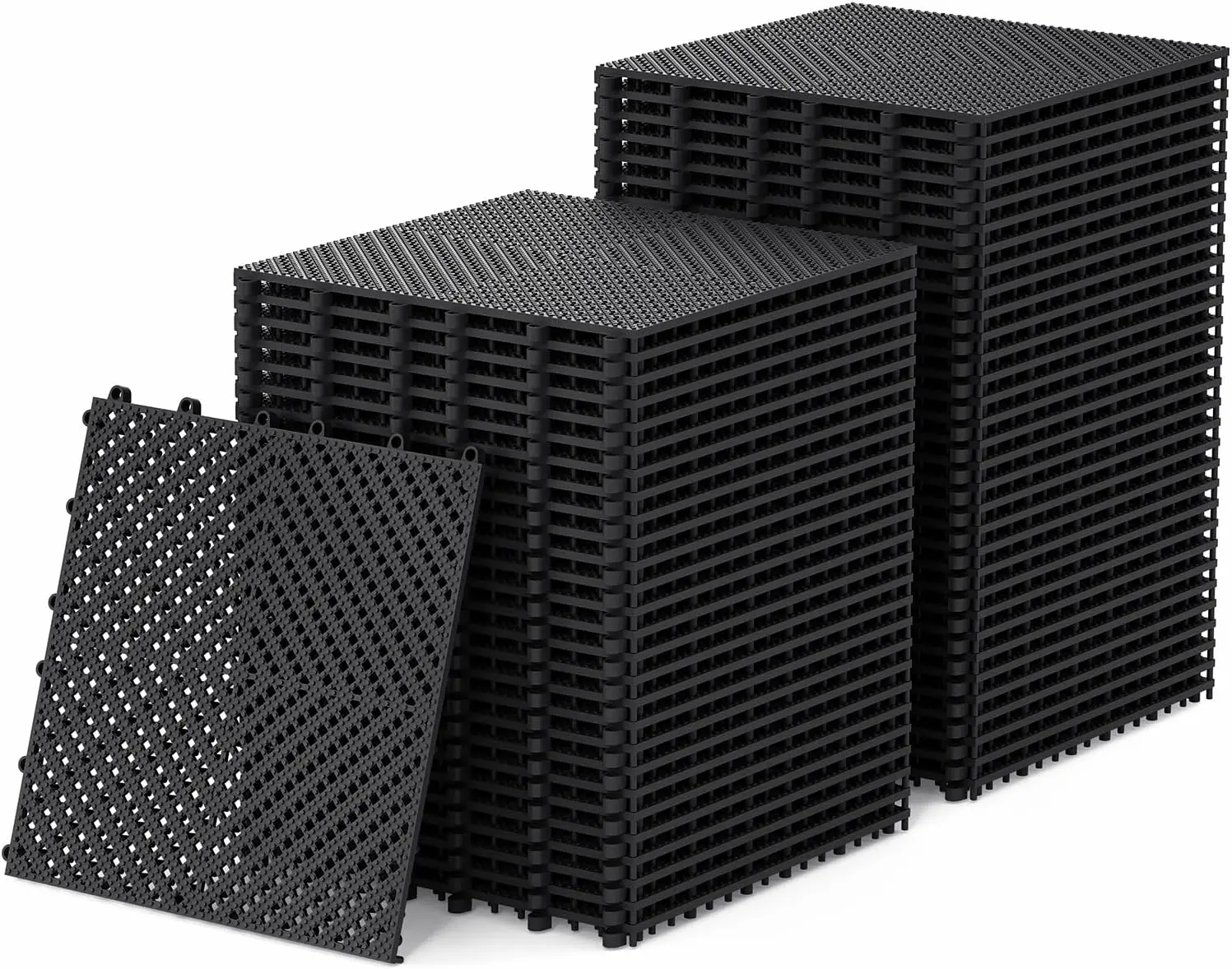 60-Pcs Interlocking Tile, Indoor/Outdoor Drainage Interlocking Floor Tiles 11.8