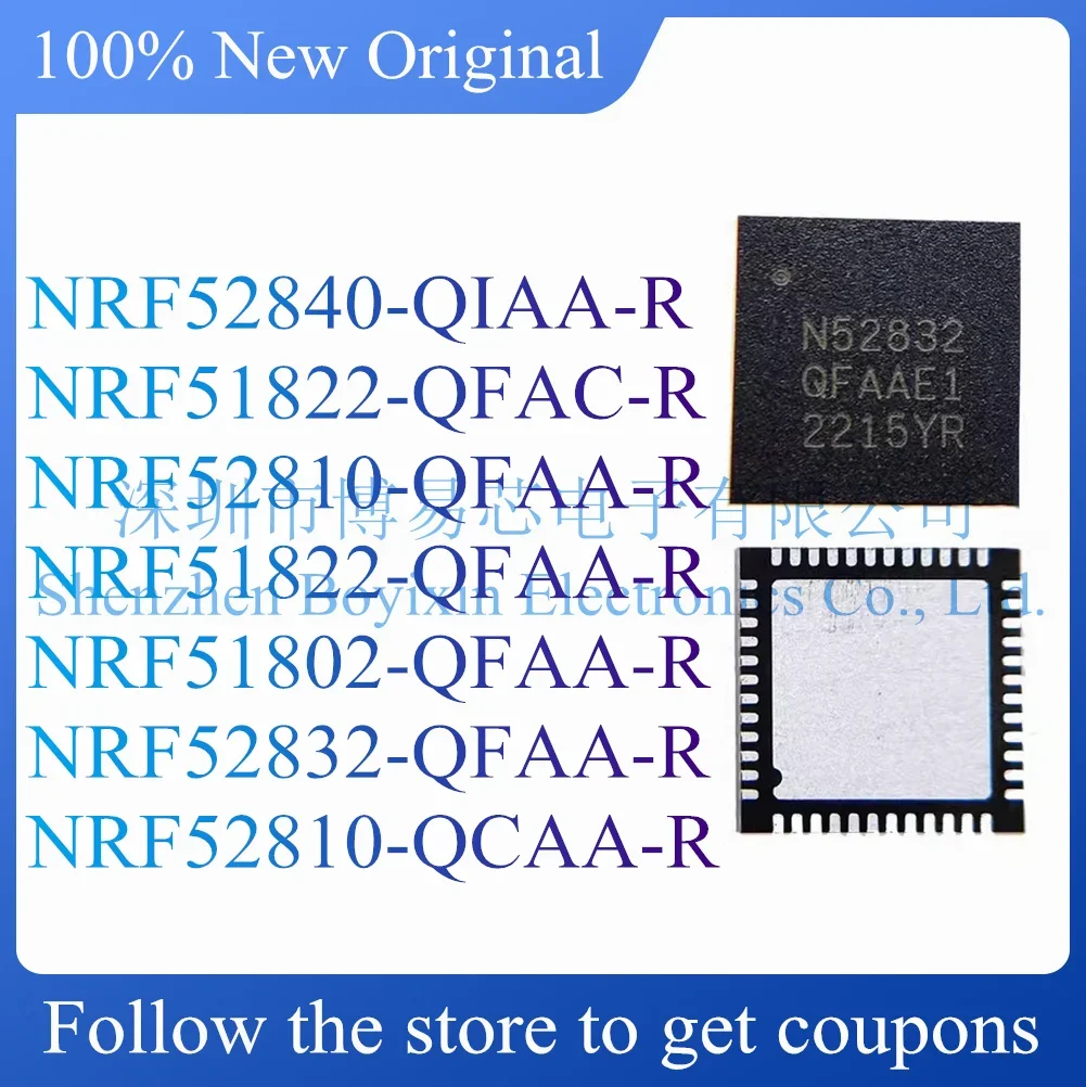 NEW NRF52840-QIAA-R NRF51822-QFAC-R NRF52810-QFAA-R NRF51822-QFAA-R NRF51802-QFAA-R NRF52832-QFAA-R NRF52810-QCAA-R.