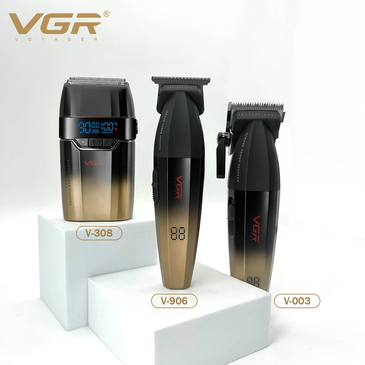 

VGR Машинка для стрижки волос Профессиональная Машинка для стрижки волос Бритва для лица Парикмахерские машинки для стрижки Триммер для бороды Металлический Триммер для мужчин V-003 V-906 V-308