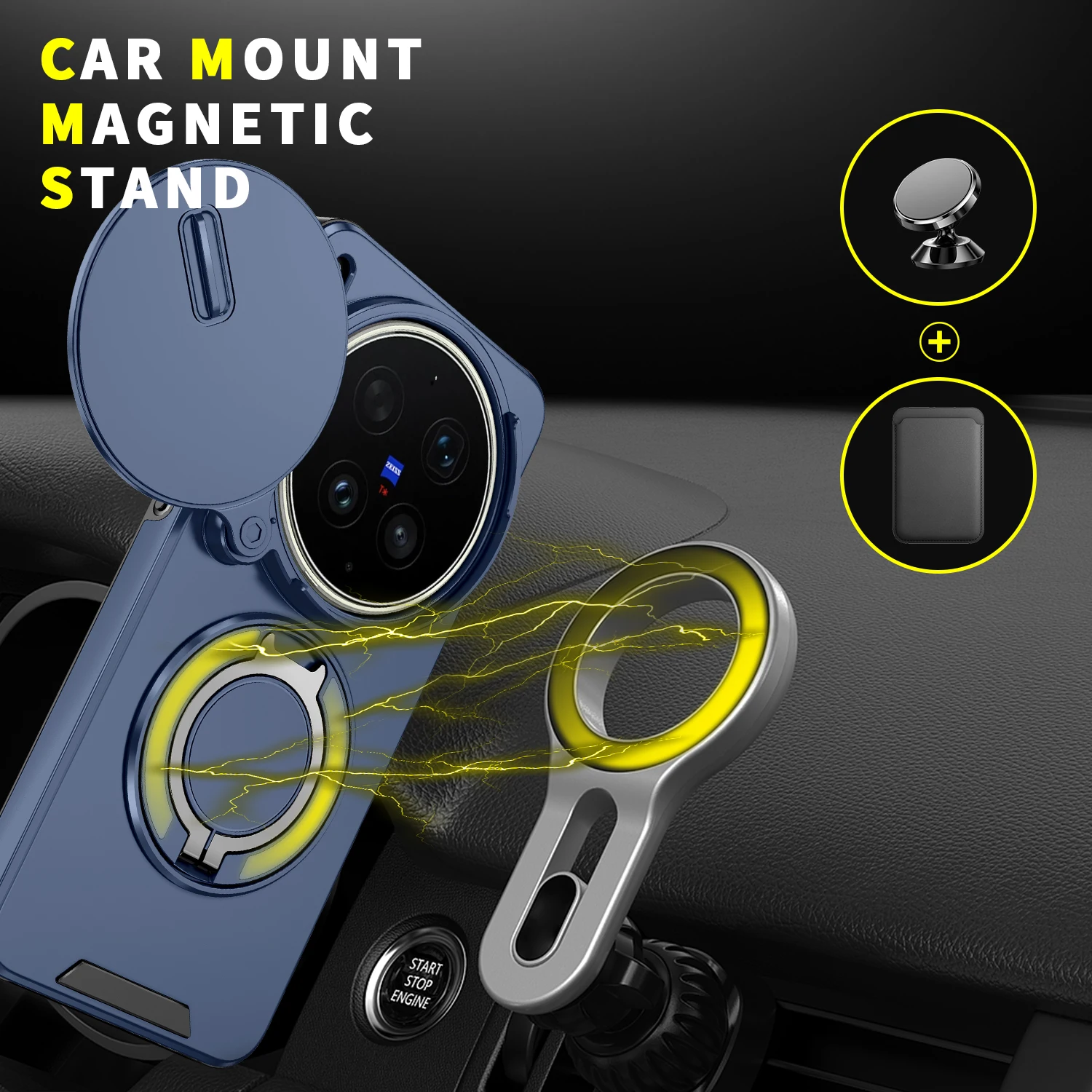 For Vivo X300 Ultra X300 PRO Phone Case Shockproof Armor Magnetic Holder Ring Case for Vivo X300Ultra Camera Lens Protect Cover view 2