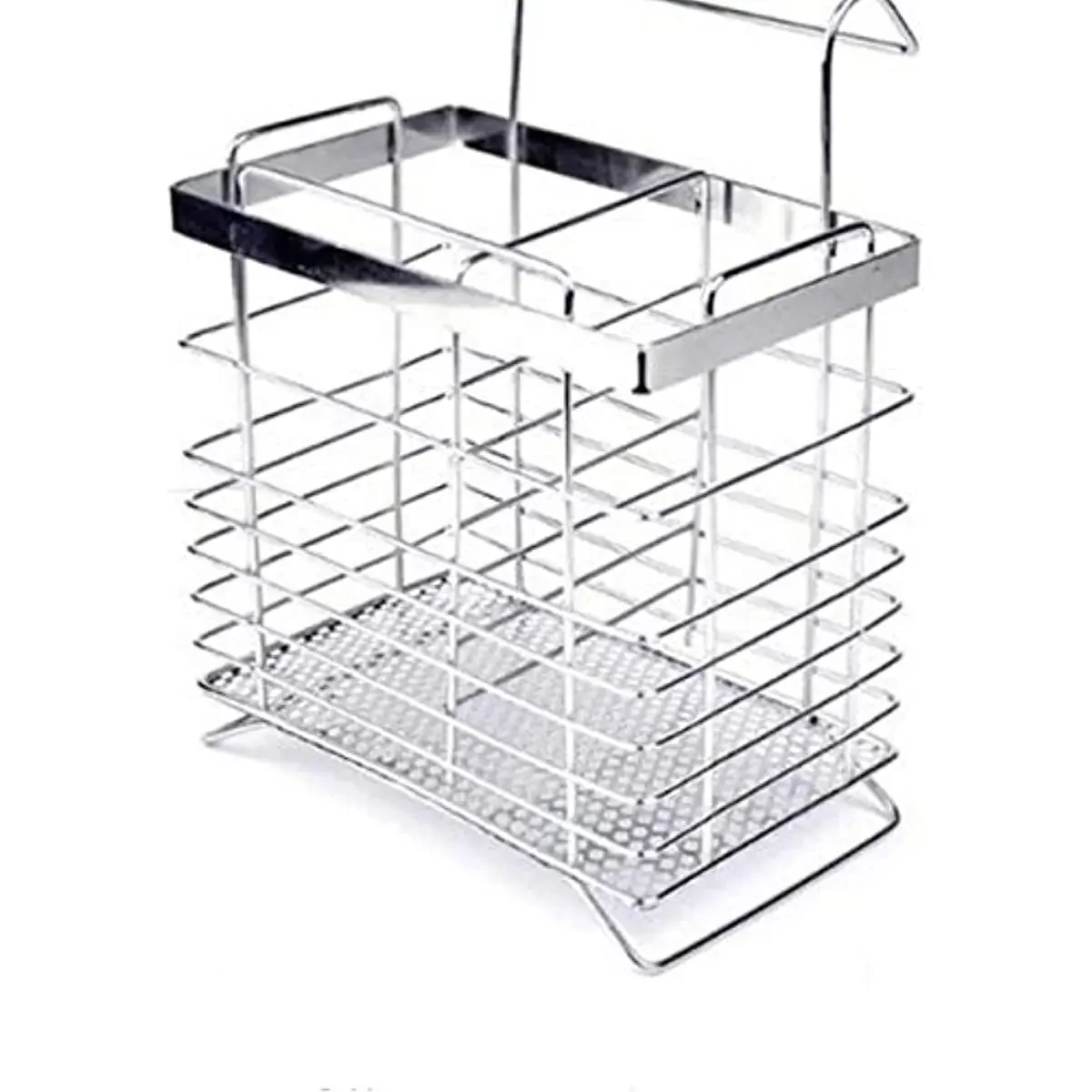 Kitchen Organizer Rack Stainless Steel Dish Cutlery Rack Drainer Drying Tray Kitchen Utensil