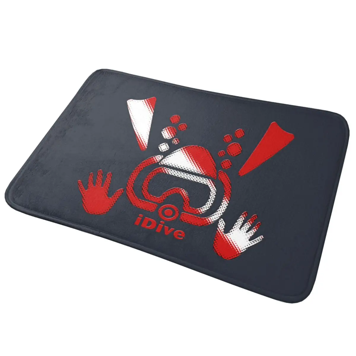 Idive Dive Flag Scuba Diver Diving Art Anti-slip Doormat Floor Mat Carpet Rug for Kitchen Entrance Home Living room Footpad Mats