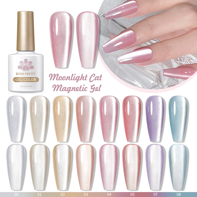 Geboren Mooie Maanlicht Kat Magnetische Gel Nagellijm 10 Ml 8 Stuks Weken Van Basisgel Top Coat Uv Extensie Nagel Gel Valse Nagel Tips Gel