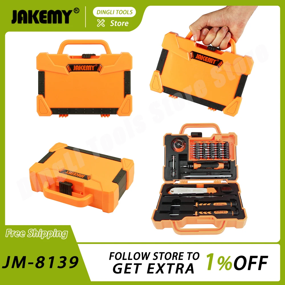 

Jakemy Jm-8139 47 In 1 Precision Screwdriver Mobile Phone Computer Tablet Glasses Repair Screwdriver Set Custom Disassemble Tool