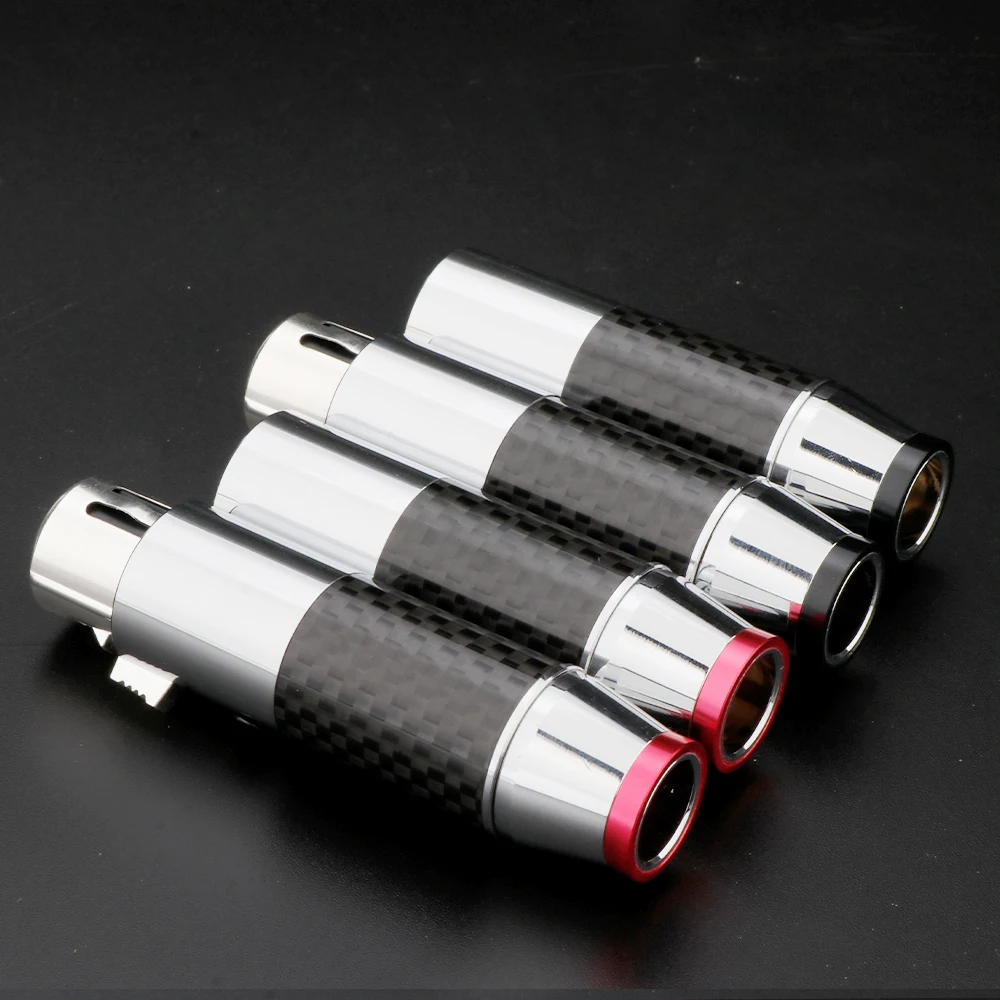 

4pcs Carbon Fiber xlr plug Rhodium-plated XLR Cable Male and Female Connectors PA audio plug hifi DIY 3 Pins XLR Connector