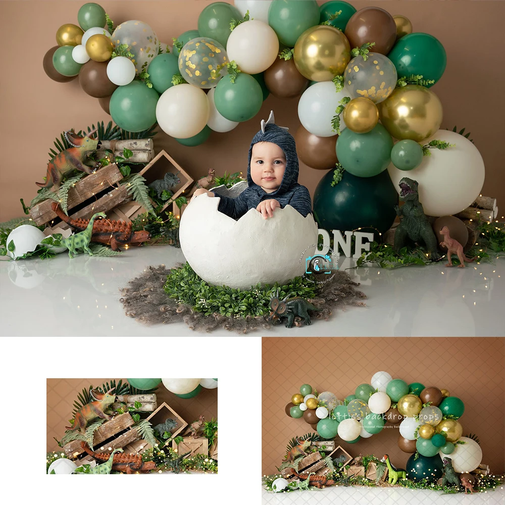 Dinosaurus Ballonnen Kids Baby Verjaardagstaart Smash Photogrpahy Rekwisieten Kind Volwassen Photocall Decors Jungle Bos Vooraf Achtergronden