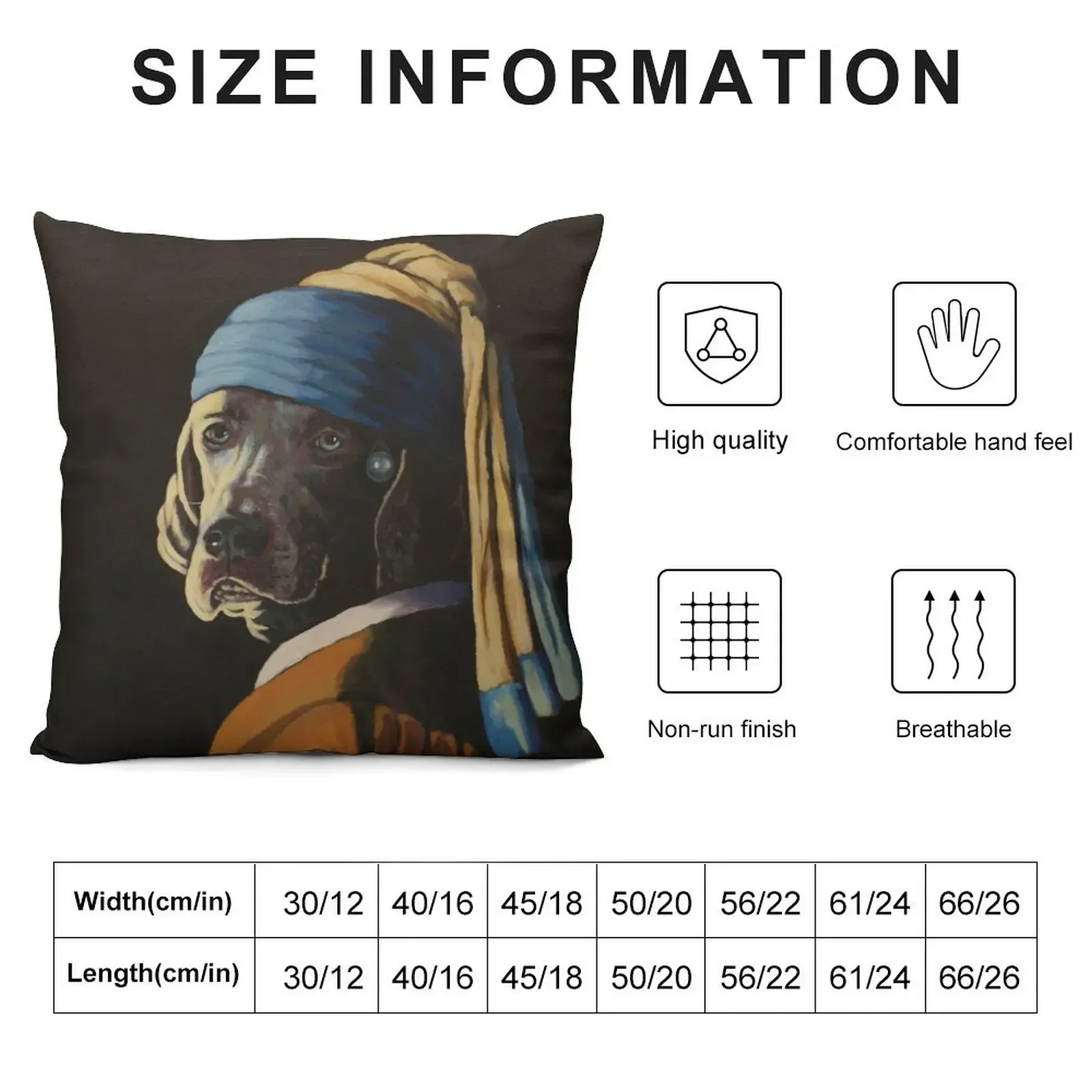 WEIMARANER WITH PEARL EARRING Throw Pillow Decorative Sofa Cushions Cushion Child Pillow Cover pillow