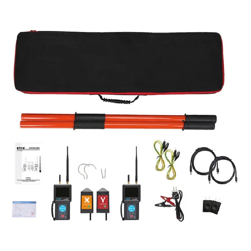 ETCR1500A Wireless 5KM Satellite Transmission High Voltage Phase Checking Tester 500KV Three Phase Sequence Tester 1% Accuracy