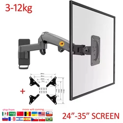 NB-soporte de pared para Monitor de tv, base de aluminio con resorte de Gas, movimiento completo, 2 brazos, 24-35 pulgadas, F300, F150, 3-12kg