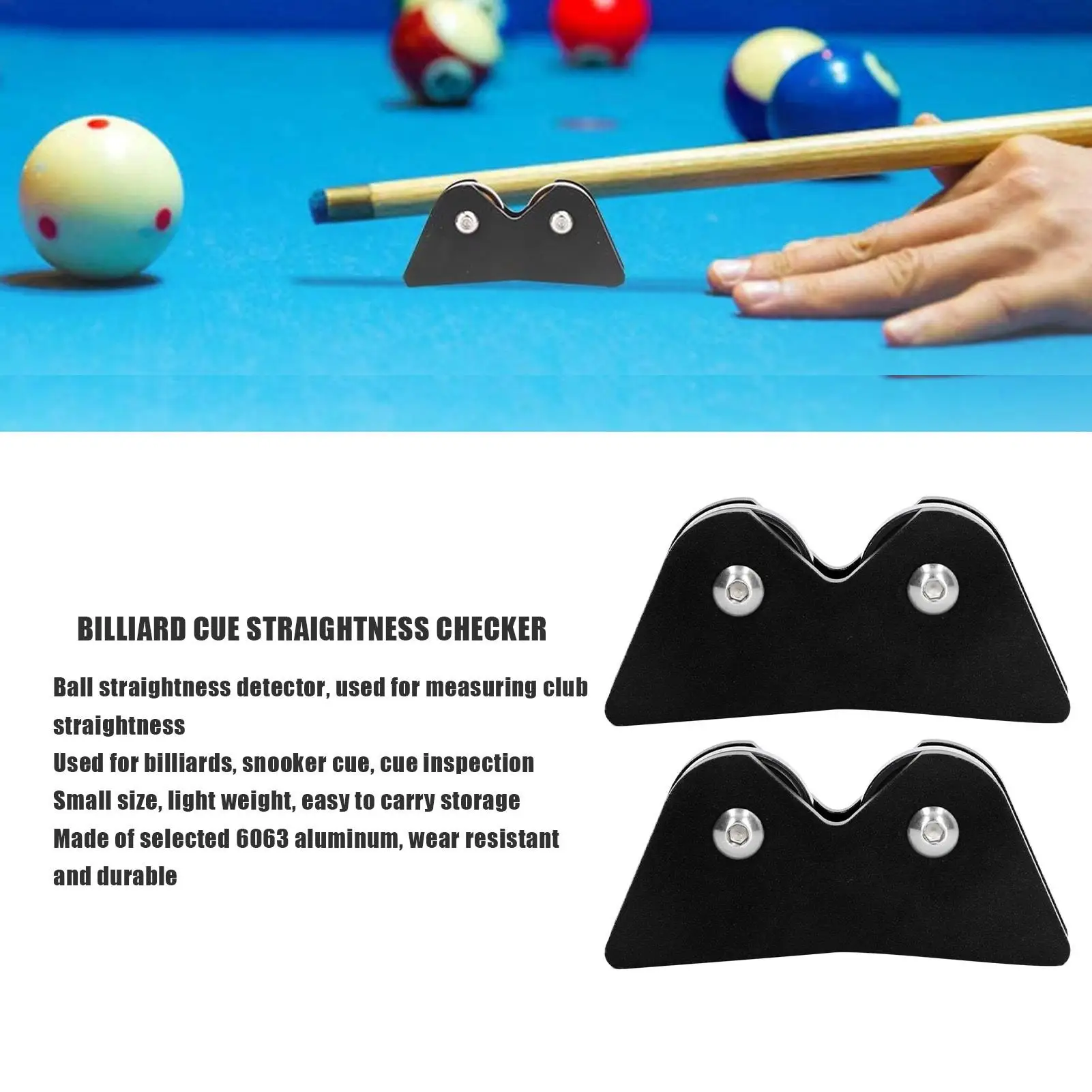 Lightweight for billiard Cue Straightness Detector - Convenient Pool Cue Checker for billiard Halls