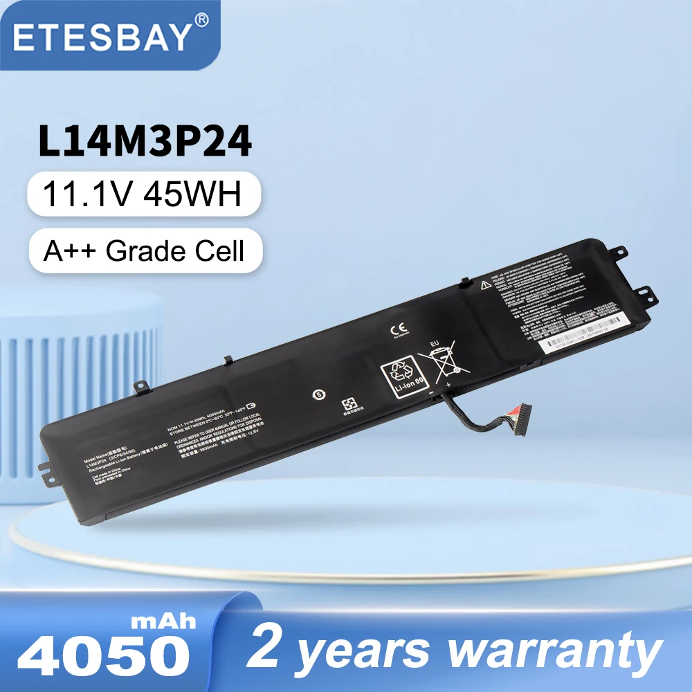 ETESBAY L14M3P24 Laptop Battery For Lenovo IdeaPad Y700-14ISK 700-15ISK 700-17ISK Legion Y520-15IKBA L16S3P24 45WH/4050mAh