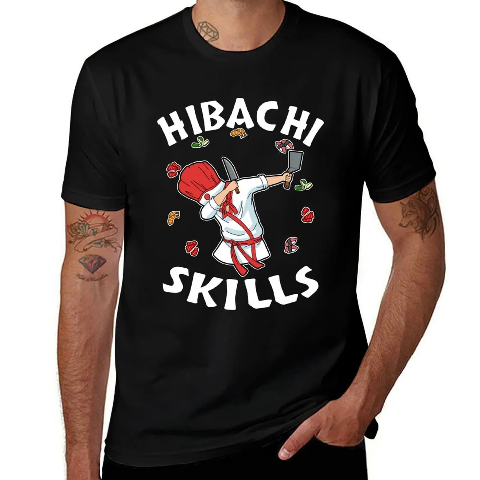 

Hibachi Connoisseur Gifts Hibachi Chef Costume Hibachi Grill T-Shirt t shirts for man cotton funny t shirt custom print T-Shirt