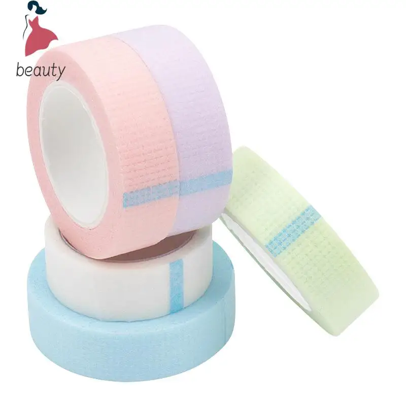 Rollo de cinta adhesiva de tela no tejida transpirable para extensión de pestañas postizas, herramientas de maquillaje, 4,5 m/rollo