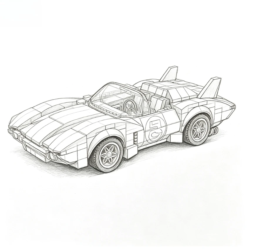 2026 Technical Speed Car MOC City Vehicle Racing Car Rally Building Blocks Bricks Set Retro Ornament Diy Toys for Adults Gifts