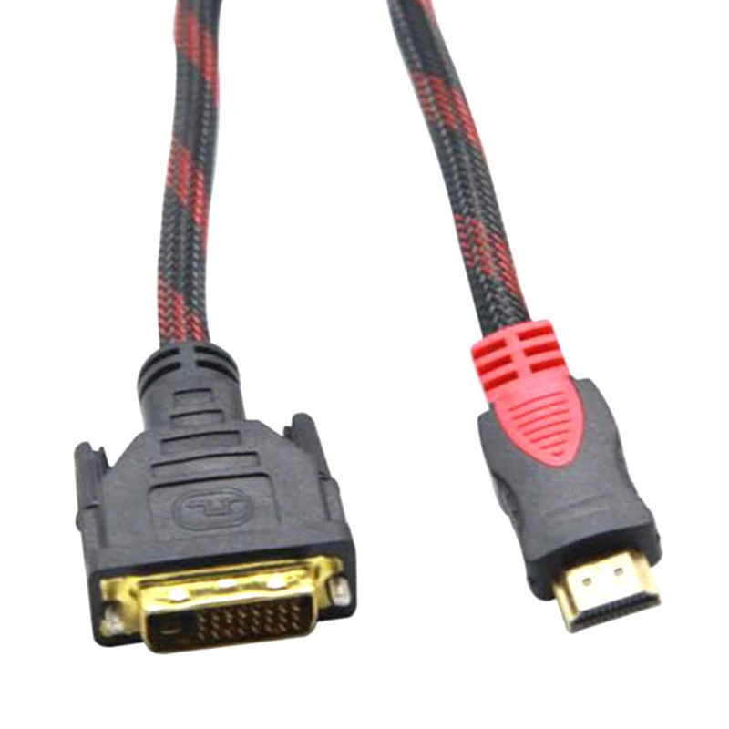 To DVI Cable 1080P Gold Plated Male to 24+1 Pin Male Video Cable HDMI-compatible for HDTV DVD Projector 1.5m to 20m Adapter