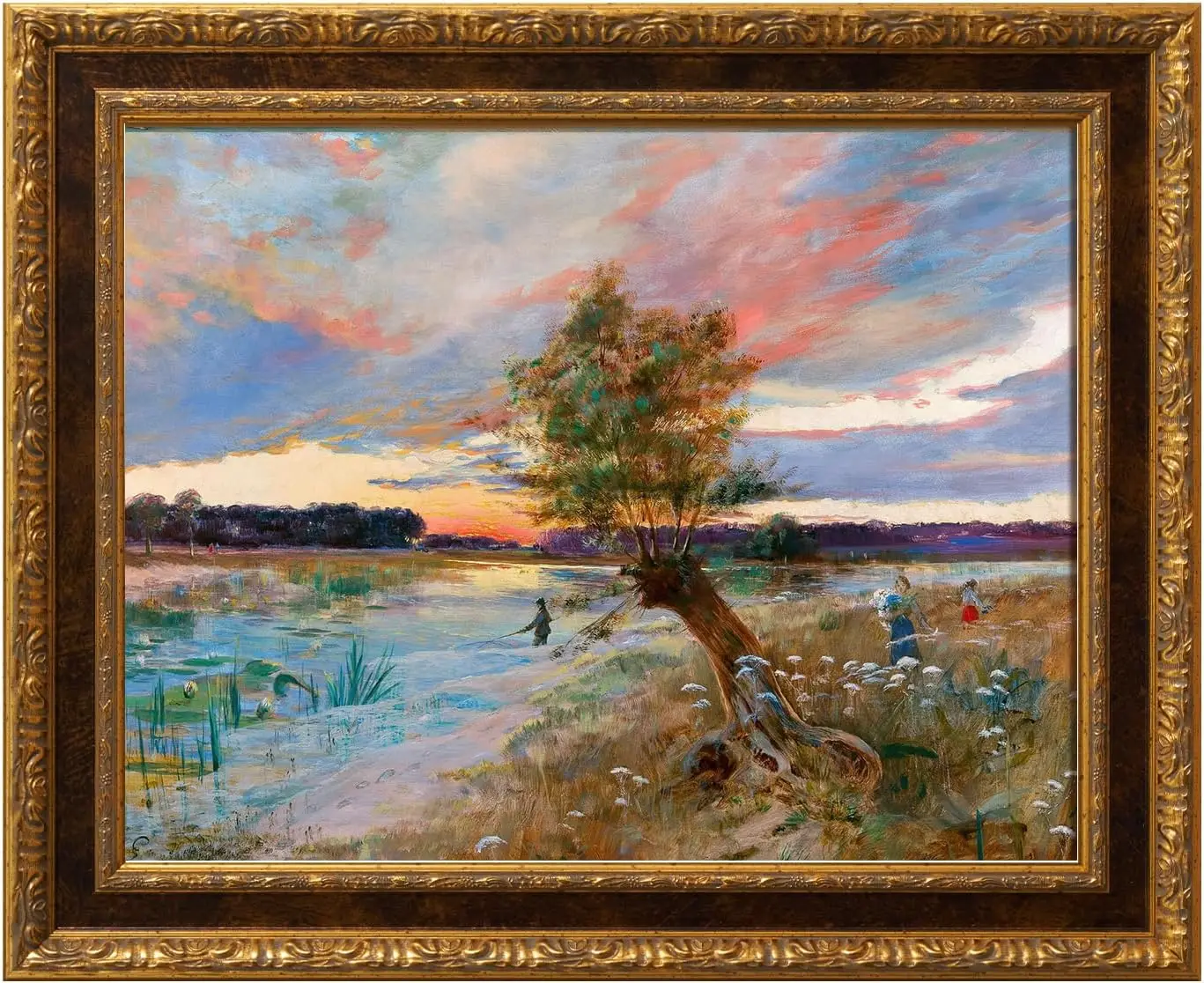 

Antique Frame for 24x36 Canvas Paintings, 2.6" Wide Vintage Frame for Baroque Victorian Wall Art, Home Office Gallery Decor