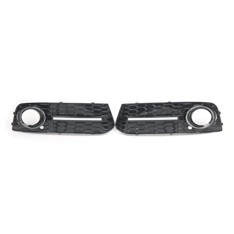 

M49K-For A4 B8 2009-2012 Compatible Fog Light Trim Cover Grille Bezel Pair Front Bumper 8K0807681 8K0807682