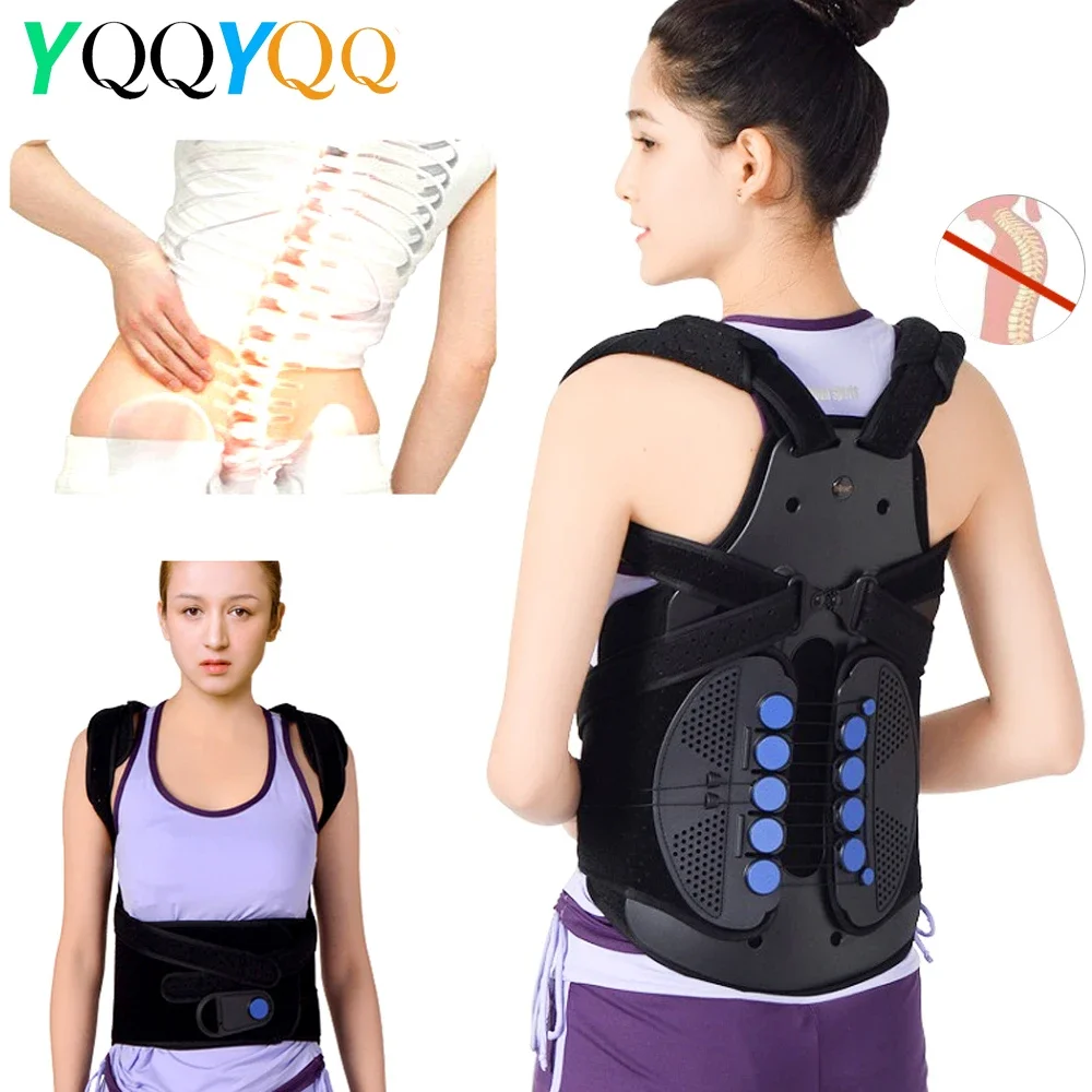 

Thoracic Full Back Brace for Men and Women - Universal Treat Kyphosis, Compression Fractures, Osteoporosis, Upper Spine Injuries