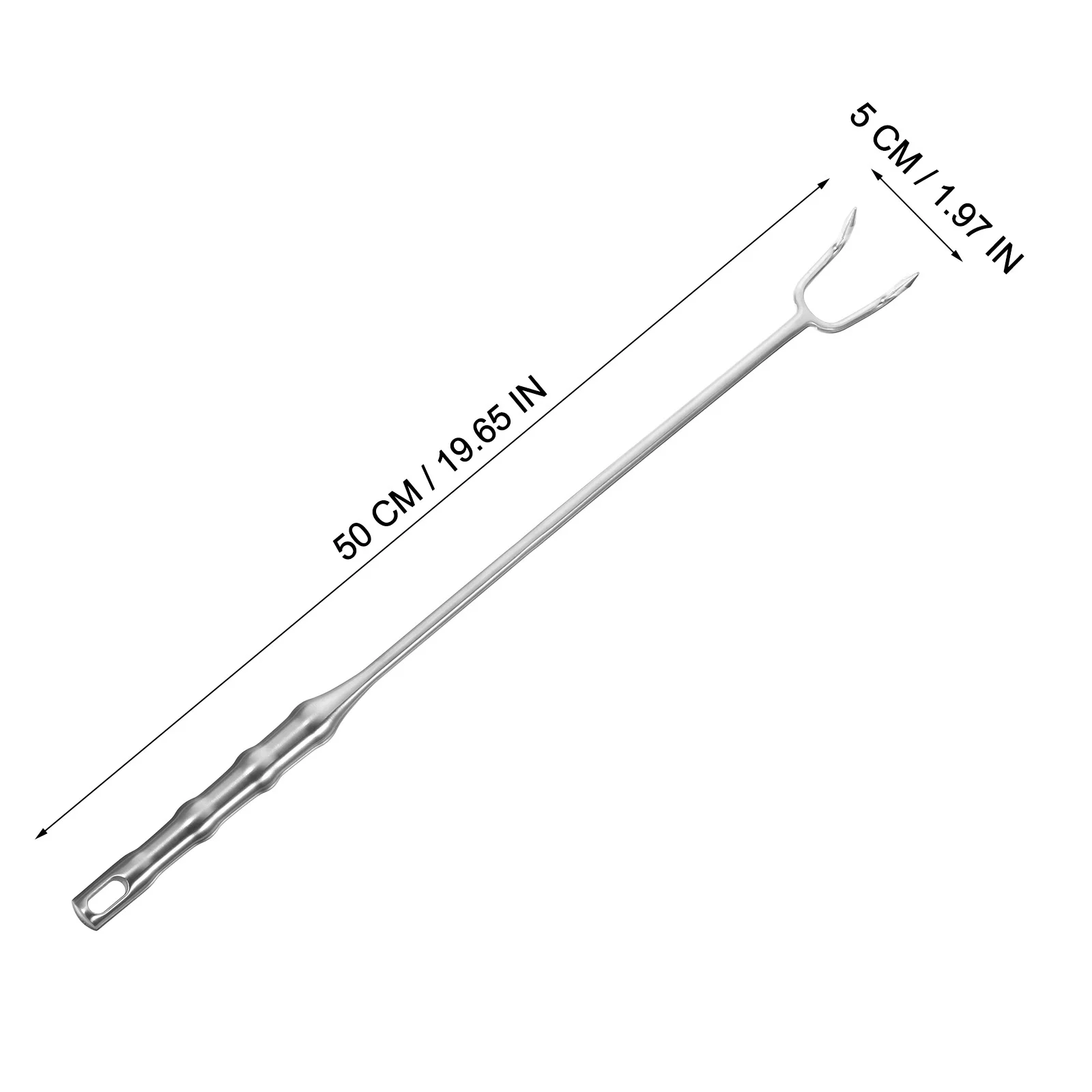 

1pc Stainless Steel Meat Hook Heavy Duty Reusable Bbq Turner For Home Restaurant Camping Grill Accessory