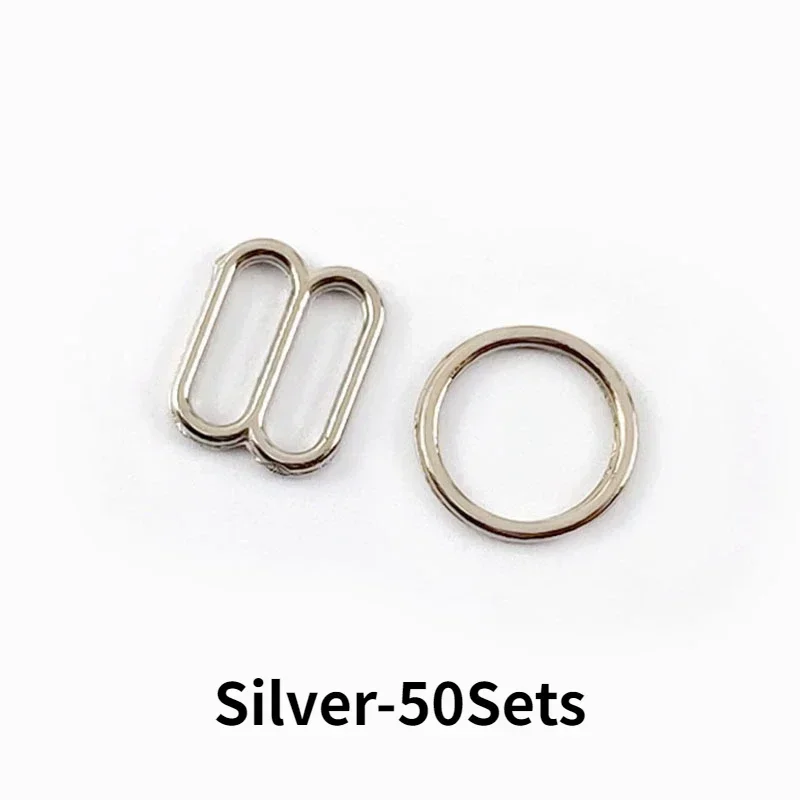 50/100Sets Metall O Ring Schnallen Bikini Bh Kleidung Einstellen Slider Verschluss Unterwäsche Strap Verbinden Haken Nähen hardware Zubehör