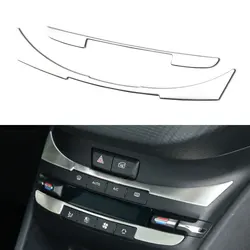 For Peugeot 2008 208 2014 - 2018 Center Console Panel Sticker Air Conditioning Knob Sequin Cover Trim Interior Accessories