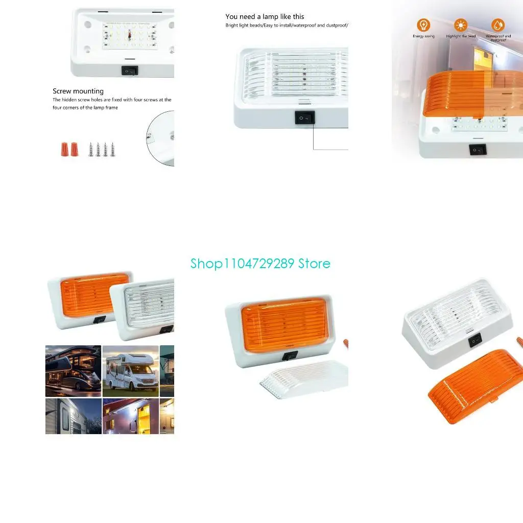 D8KE Exterior LED Travel Trailer Porch Light Utility Lamp For Outdoor Living Trailers