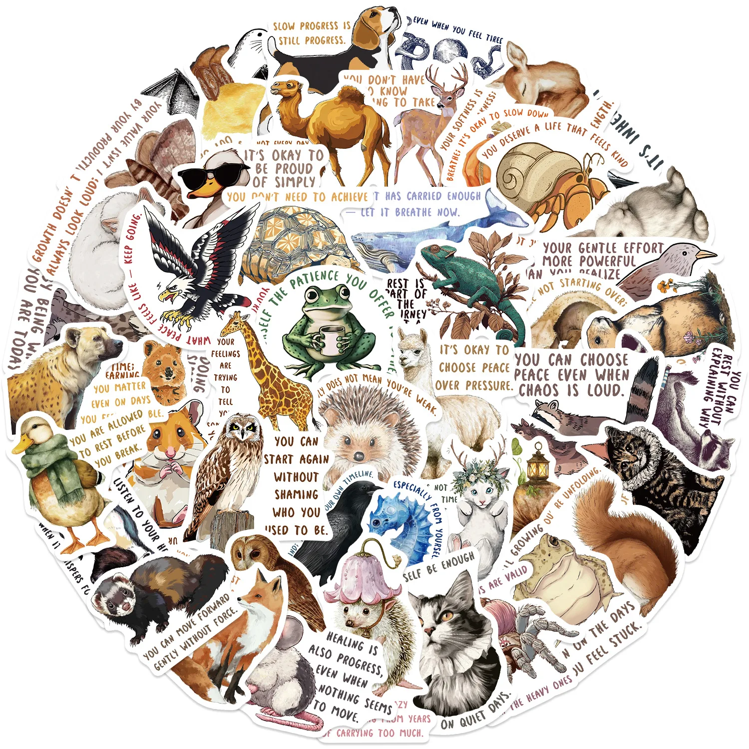 

10/30/50pcs Medieval animal Famous quote graffiti Stickers For Suitcase Laptop Luggage Phone Car Styling DIY Pegatinas