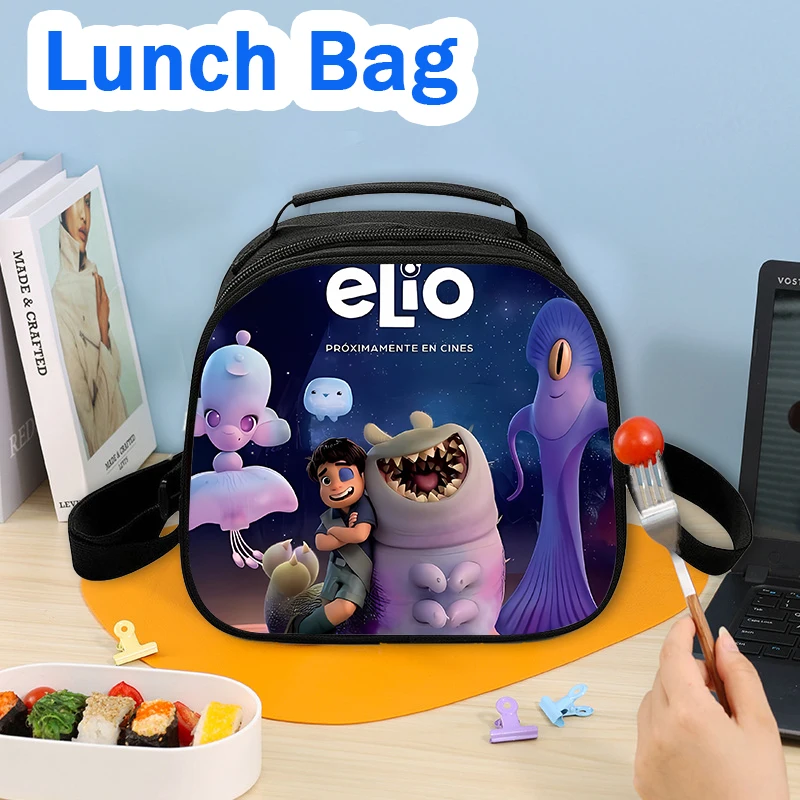 

Movies Elio Lunch Bag Anime Portable Children Meal Bag Kawaii School Trip Lunch Picnic Dinner Cooler Cute Food Meal Bag Gift