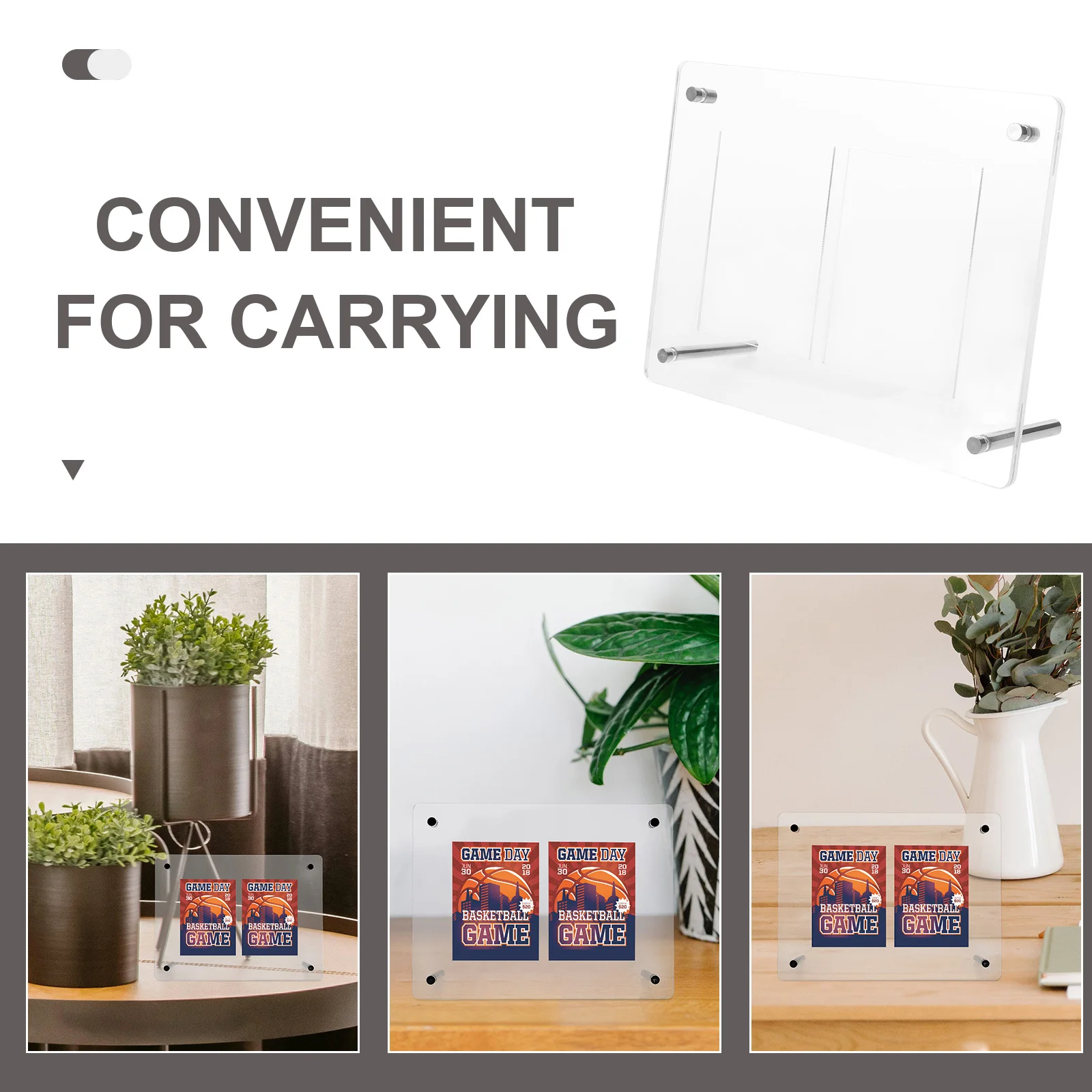 투명 아크릴 트레이딩 카드 디스플레이 스탠드 게임 카드 프레임 홀더 견고한 쉬운 설치 다용도 디자인