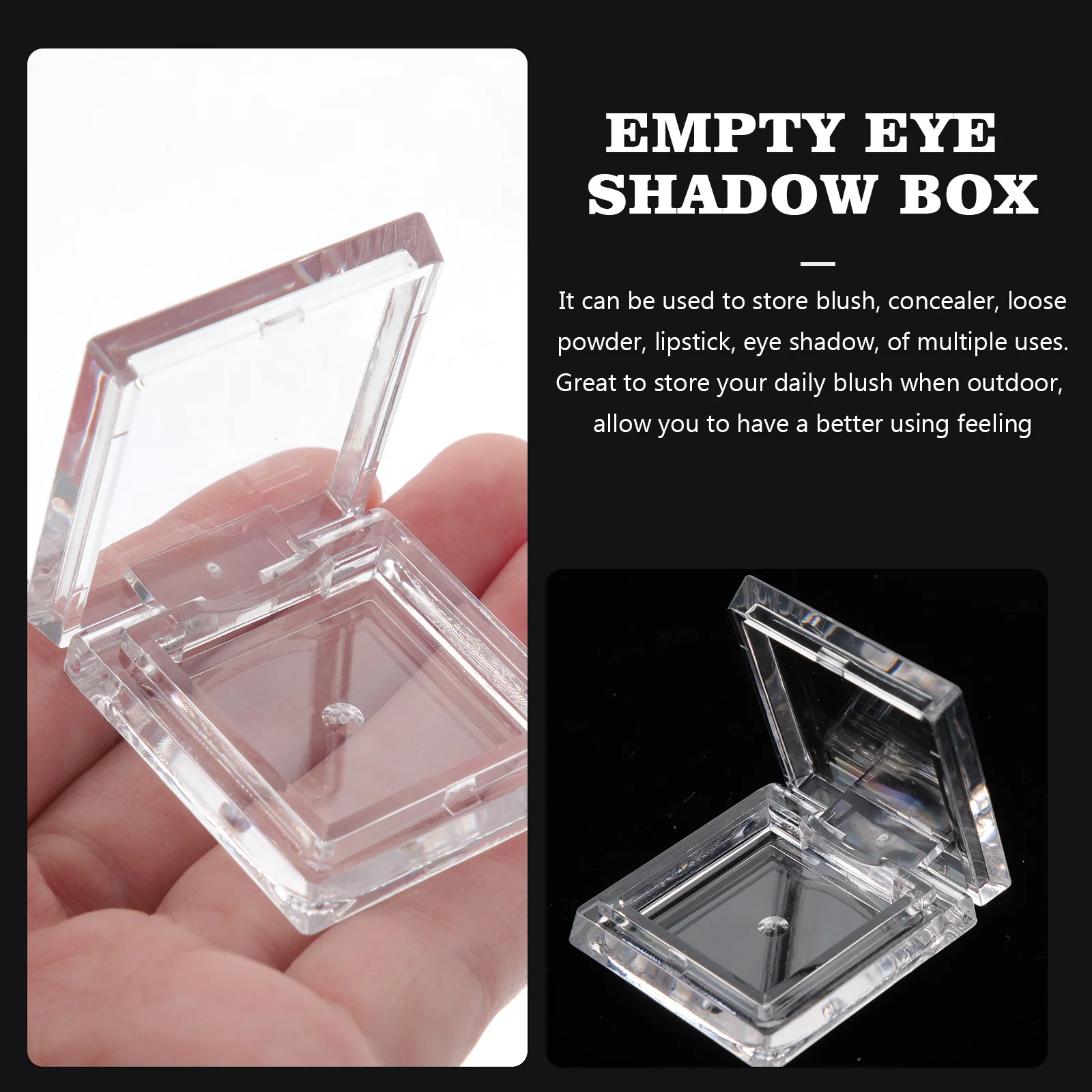 4Pcs Eyeshadow Pans Refillable Empty Plates for Eyeshadow and Lipstick Storage Empty Blusher Case Lip Balm Pan