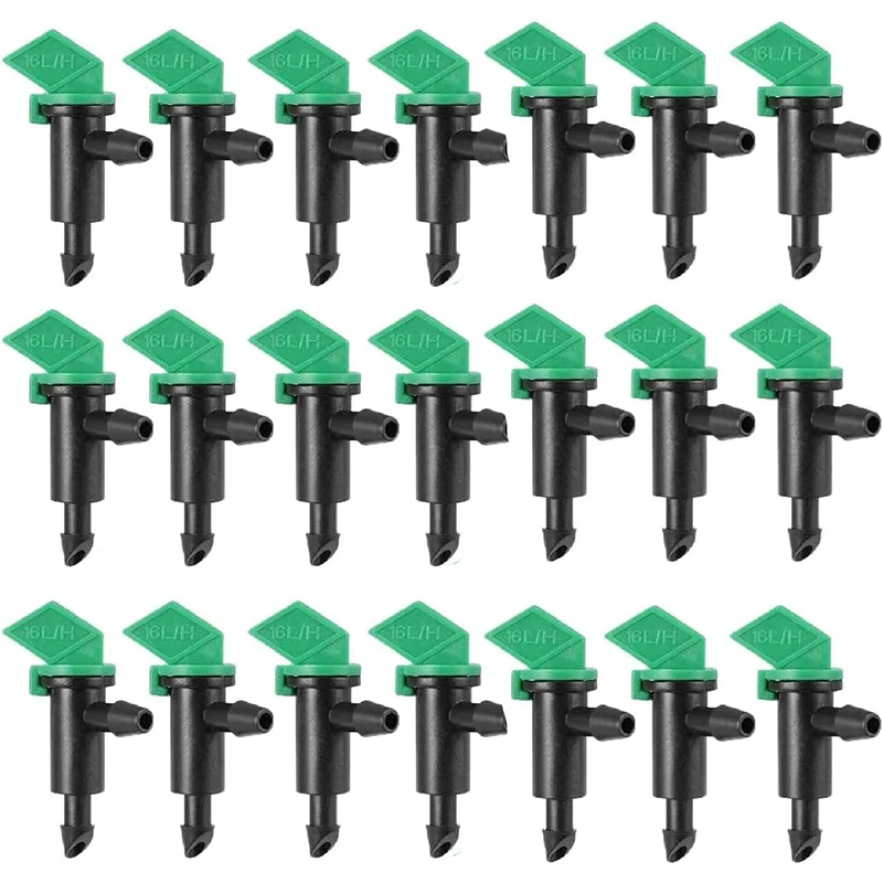 50 100 200PCS 4GPH Flag Drip Emitter Drip Emitters 16L/H Emitter Sprinkler Drippers System Connect 4mm/7mm Hose For Lawn Garden
