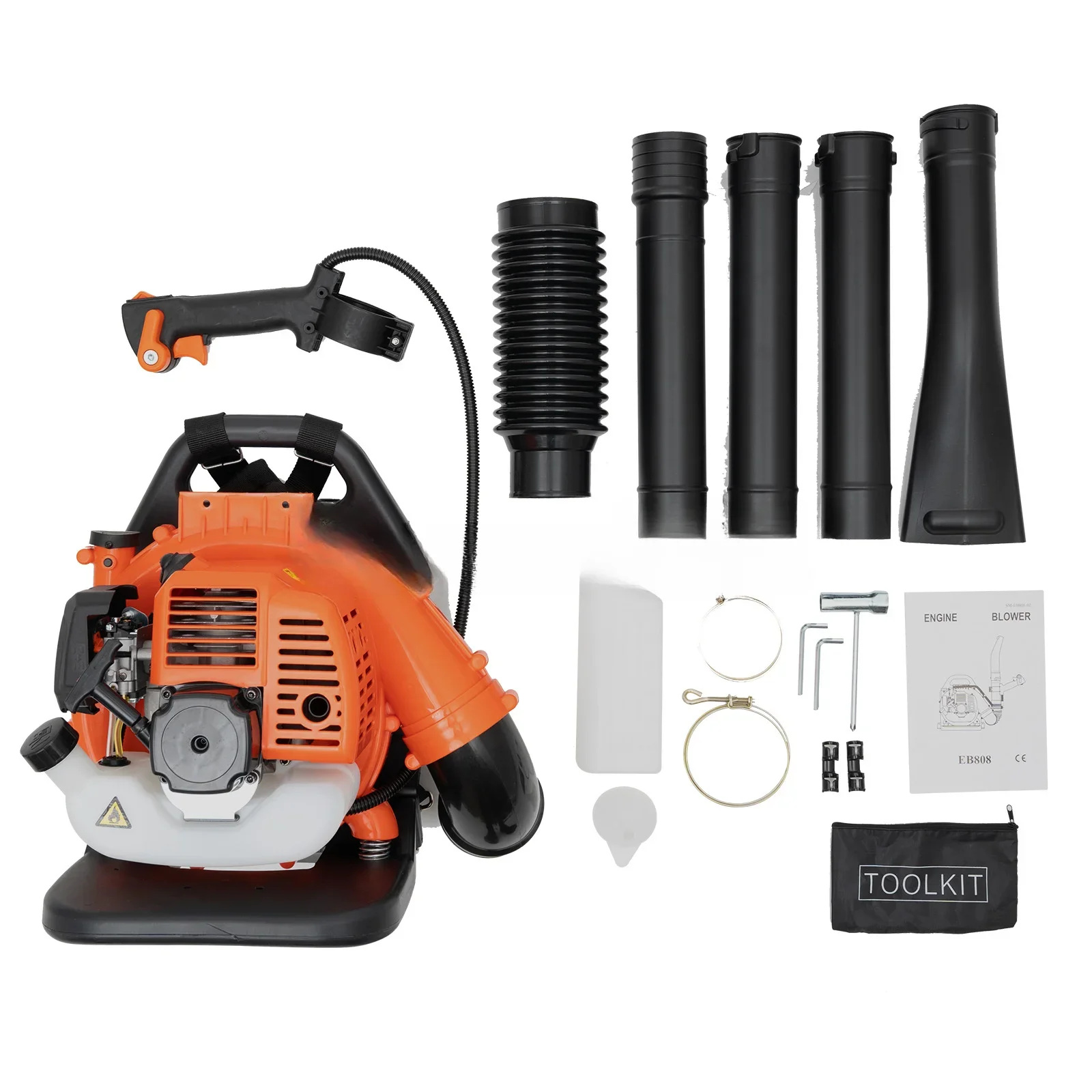 42.7CC Back Pack Blower Two-stroke Engine Gas Powered Leaf Blower with Silencers