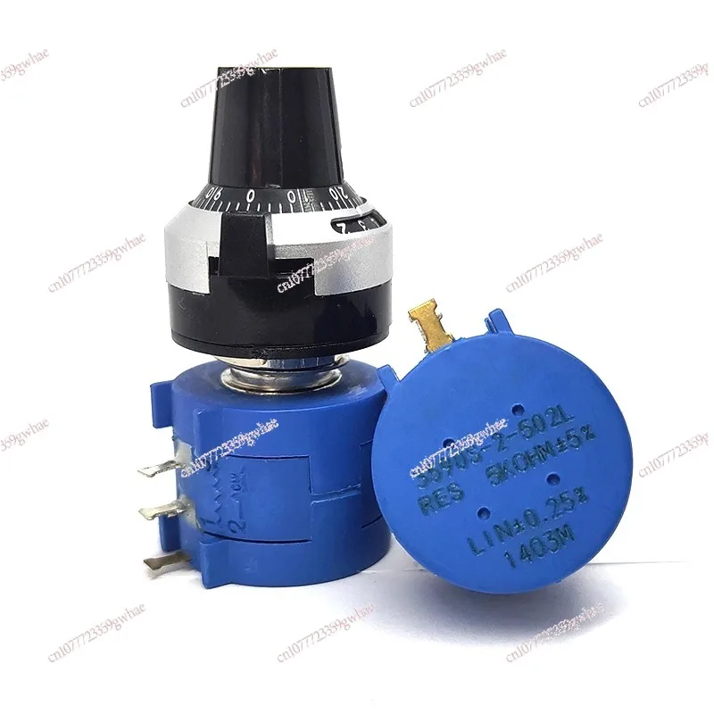 Potentiometer + Knob 3590S-2-103L 10K Precision Multi-turn Potentiometer, Adjustable Resistor