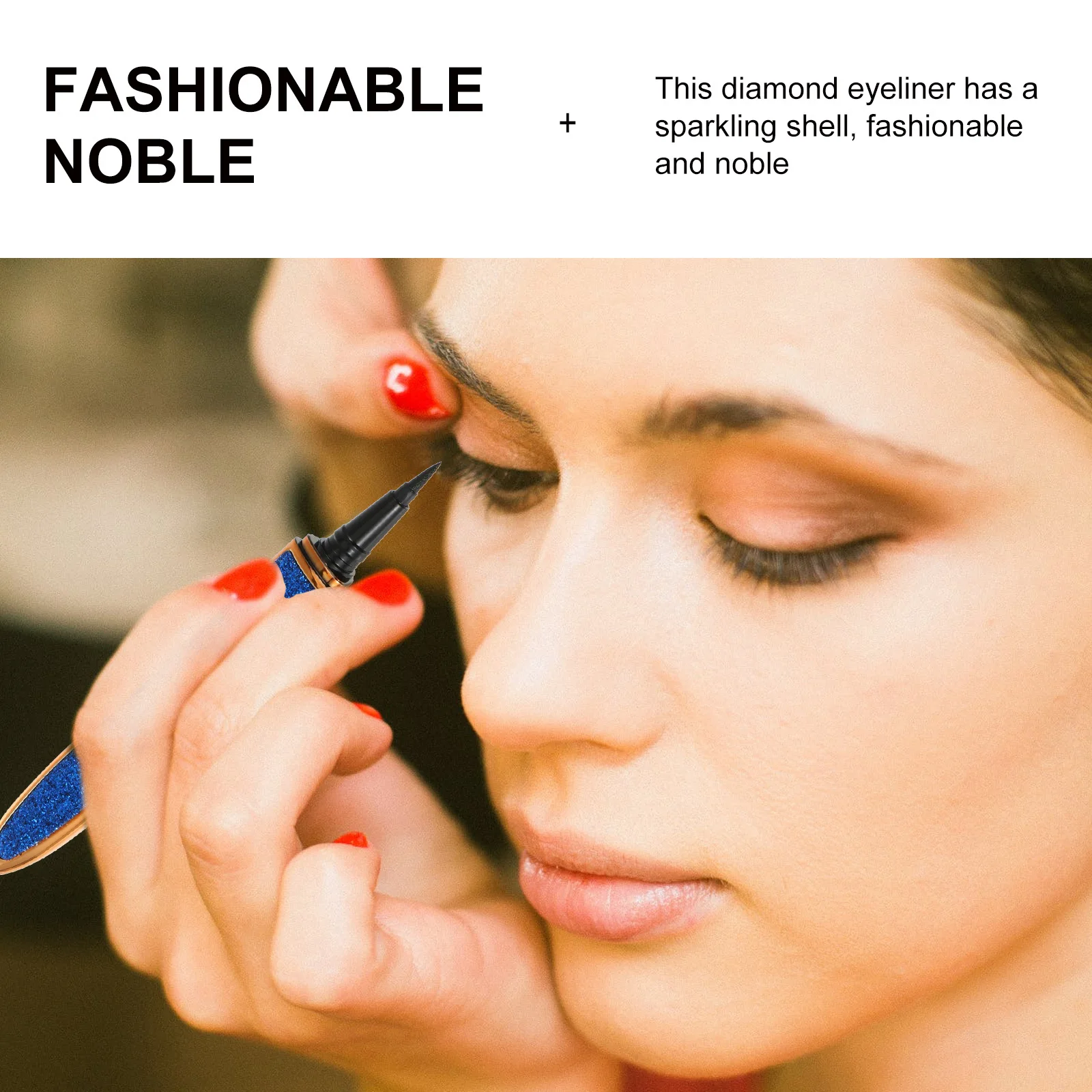 

Diamond Bling Glitter Liquid Eyeliner Self-Adhesive No Smudge Long Lasting Fine Tip For Women Makeup Tools