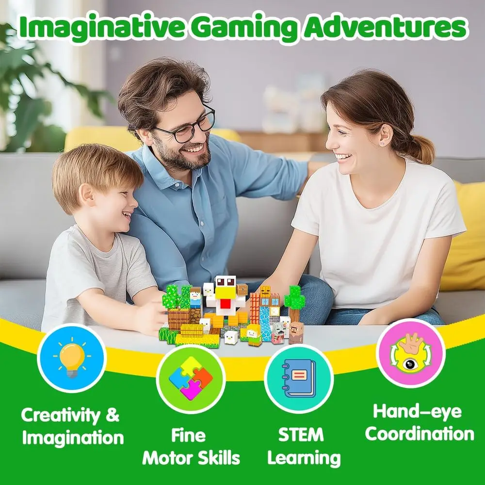 Conjunto de blocos de construção magnéticos iluminados, 150 peças, brinquedo STEM para crianças de 3 anos, ideal para meninos e meninas, perfeito para o Natal e