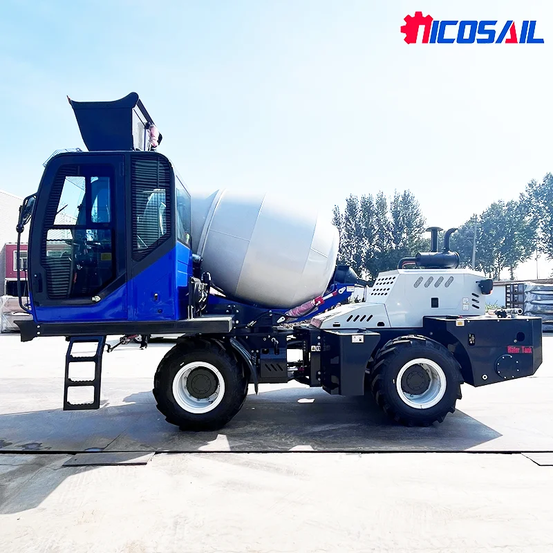 شاحنة خلط الخرسانة ذاتية التحميل عالية الجودة مصنوعة في الصين مع مكونات أساسية لعتاد محرك المحرك